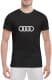 Футболка мужская Globuspioner классическая Audi Rings Logo черный спереди