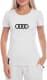 Футболка женская Globuspioner классическая Audi Rings Logo белая принт спереди
