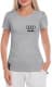 Футболка женская Globuspioner классическая Audi Silver Logo серая принт спереди