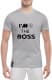 Футболка мужская Globuspioner классическая Mercedes I´m the Boss серый спереди
