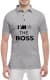Футболка мужская Globuspioner поло Mercedes I´m the Boss серый спереди