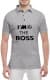 Футболка чоловіча Globuspioner поло Lexus I´m the Boss сіра принт спереду