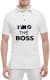 Футболка чоловіча Globuspioner поло BMW I´m the Boss біла принт спереду