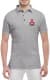 Футболка чоловіча Globuspioner поло Mitsubishi Motors Logo сіра принт спереду