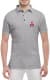 Футболка чоловіча Globuspioner поло Mitsubishi Mini Logo сіра принт спереду