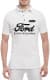 Футболка чоловіча Globuspioner поло Ford Slogan біла принт спереду