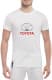 Футболка мужская Globuspioner классическая Toyota Big Logo v2 белый спереди
