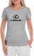 Футболка женская Globuspioner классическая Lexus Logo Big v2 серая принт спереди