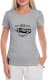 Футболка жіноча Globuspioner класична Mercedez Racecar сіра принт спереду