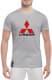 Футболка чоловіча Globuspioner класична Lancer сіра принт спереду