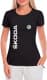 Футболка жіноча Globuspioner класична Skoda Logo Vertical чорна принт спереду