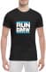 Футболка чоловіча Globuspioner класична Run BMW чорна принт спереду