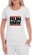 Футболка женская Globuspioner классическая Run BMW белая принт спереди