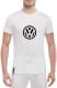Футболка мужская Globuspioner классическая Volkswagen Mini Sign Black белый спереди