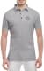 Футболка чоловіча Globuspioner поло Mercedes-Benz Laurel Leaf Badge сіра принт спереду