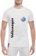 Футболка мужская Globuspioner классическая Volkswagen Big Logo Vertical белый спереди