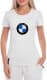 Футболка женская Globuspioner классическая BMW Big Logo Classic белая принт спереди