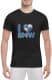 Футболка мужская Globuspioner классическая I love BMW v2 черный спереди