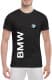 Футболка чоловіча Globuspioner класична BMW Big Logo Vertical чорна принт спереду