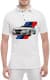 Футболка мужская Globuspioner поло BMW M4 Glitch белый спереди