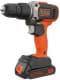 Дрель ударная BLACK+DECKER BCD003C1 аккумуляторная (1 аккумулятор + ЗУ)
