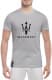 Футболка чоловіча Globuspioner класична Maserati Logo сіра принт спереду