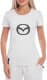 Футболка женская Globuspioner классическая Mazda Tribal Logo белая принт спереди