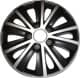 Комплект колпаков на колеса Elegant Rapid цвет черный + серебристый R13
