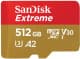 Карта памяти SanDisk Extreme microSDXC 512 ГБ с SD-адаптером