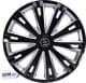 Комплект колпаков на колеса Star Giga цвет черный + серебристый R16