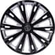 Комплект колпаков на колеса Star Giga цвет черный + серебристый R16