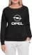 Свитшот женский Globuspioner Opel Big Logo v3 спереди спущенный рукав чёрный