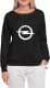 Свитшот женский Globuspioner Opel Big Logo v2 спереди спущенный рукав чёрный