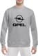 Свитшот мужской Globuspioner Opel Big Logo v3 спереди класический рукав серый