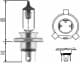 Автолампа Behr Hella Standard H4 P43t-38 75 W прозрачная 8gj002525251