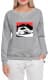 Свитшот женский Globuspioner Skoda Art принт спереди спущенный рукав серый
