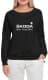 Свитшот женский Globuspioner Skoda Simply Clever спереди спущенный рукав чёрный