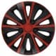 Комплект ковпаків на колеса Elegant Rapid колір чорний + червоний R16