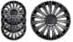 Комплект колпаков на колеса Carface цвет черный + серебристый R16