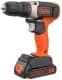 Дрель безударная BLACK+DECKER BCD001C1 аккумуляторная (1 аккумулятор + ЗУ)