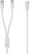 Кабель 2 в 1 Wekome WDC-176 Apple Lightning - type-C - type-C 1,2 м