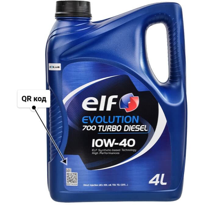Elf Evolution 700 Turbo Diesel 10W-40 (4 л) моторна олива 4 л