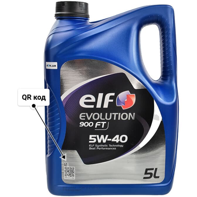 Elf Evolution 900 FT 5W-40 (5 л) моторное масло 5 л