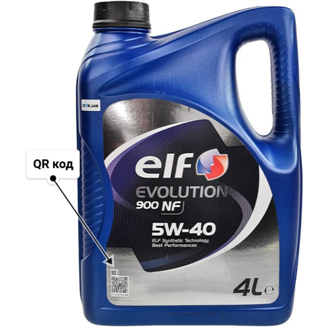 Elf Evolution 900 NF 5W-40 (4 л) моторное масло 4 л