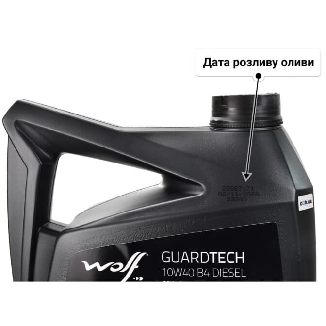 Wolf Guardtech B4 Diesel 10W-40 (5 л) моторна олива 5 л
