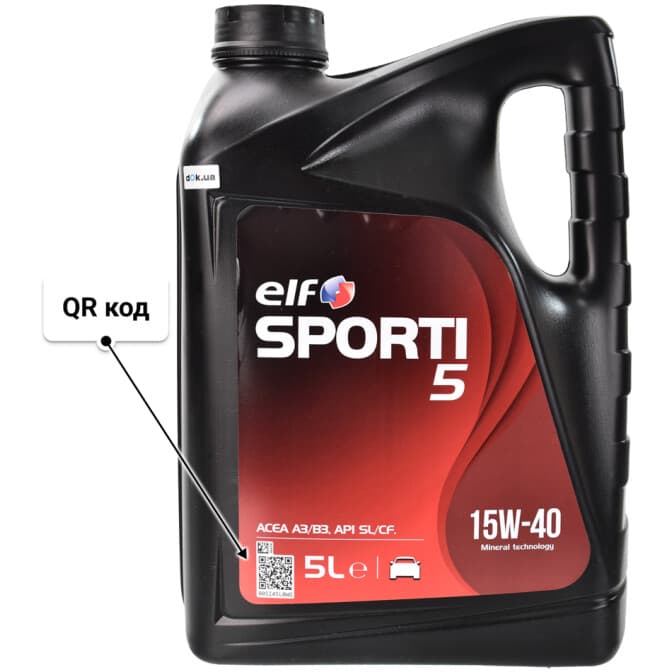Elf Sporti 5 15W-40 (5 л) моторна олива 5 л