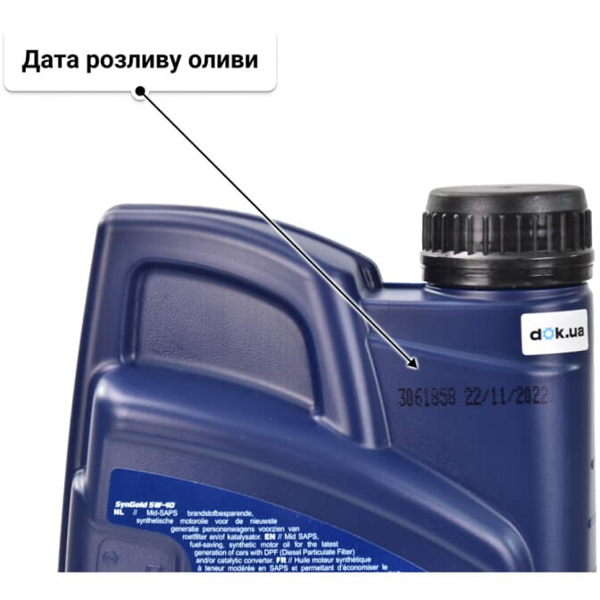 VatOil SynGold 5W-40 (1 л) моторна олива 1 л