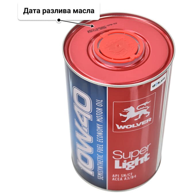 Wolver Super Light 10W-40 (1 л) моторное масло 1 л