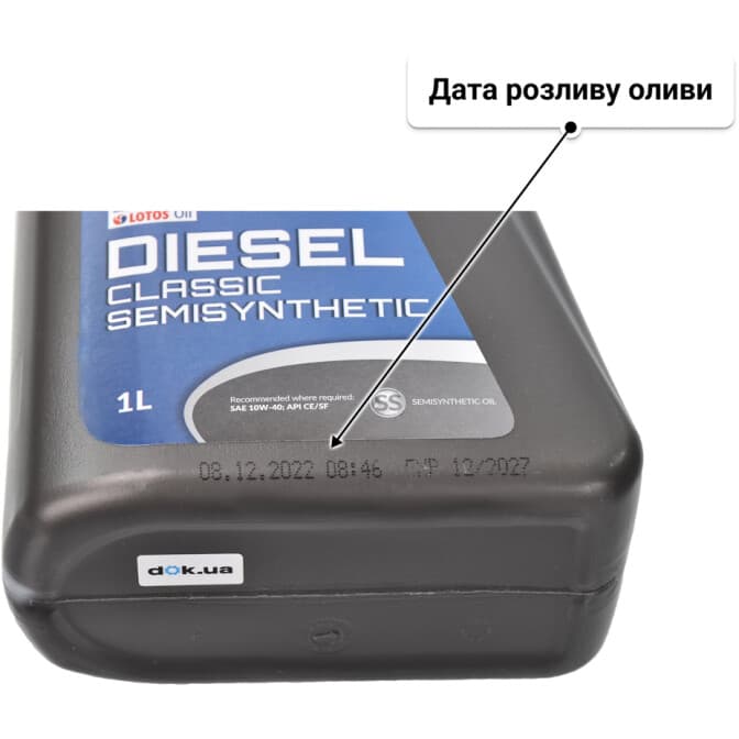 Олива LOTOS Diesel Classic Semisynthetic 10W-40 1 л