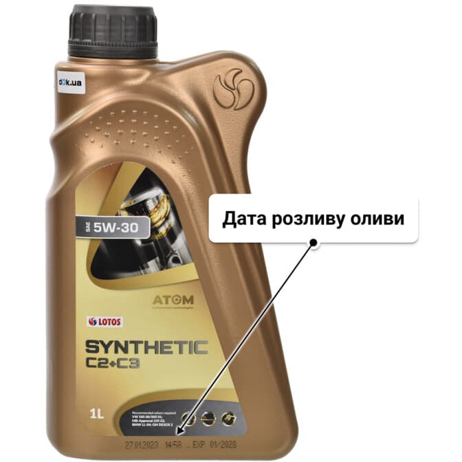 LOTOS Synthetic C2+C3 5W-30 (1 л) моторна олива 1 л